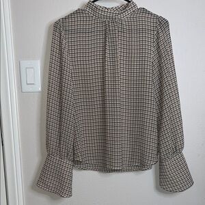 a new day Plaid Women's Blouse
